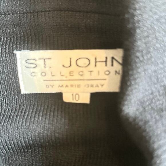 St. John Collection Santana Knit Topper Coat or Mini Dress Black Like New 10 - Picture 7 of 10